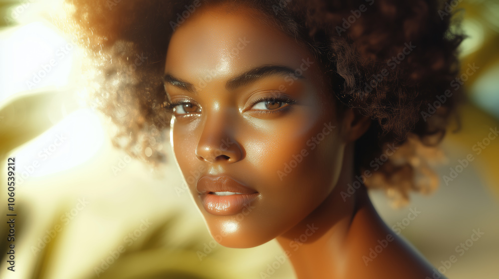 Radiant Beauty with Natural Glow in Soft Lighting.