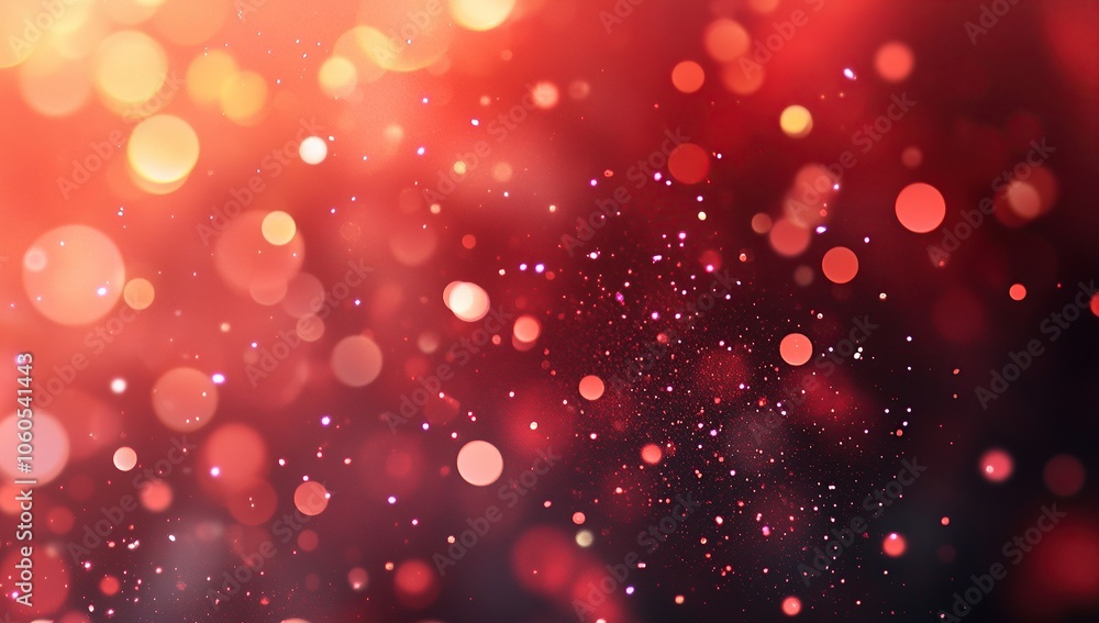 Red bokeh particles background with a glowing light effect Red bokeh particles background with a glowing light effect