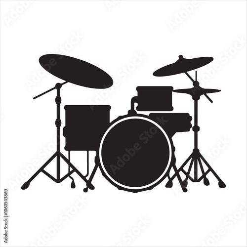 Music Drums vector art illustration