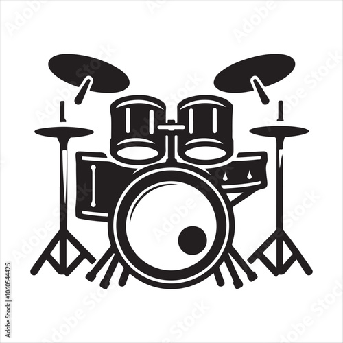 Music Drums vector art illustration