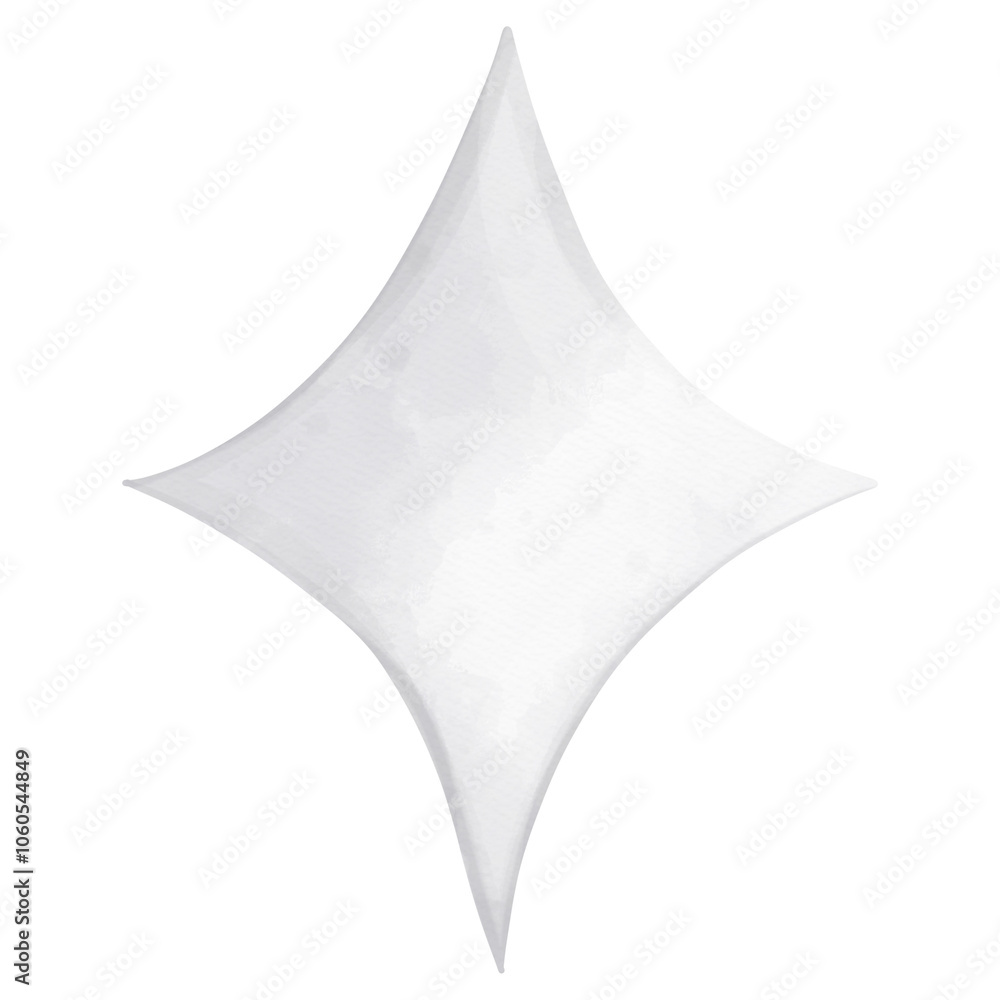 Fototapeta premium shiny, white star shape with smooth texture and soft edges