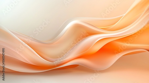 Flowing elegance embracing fluidity in abstract art with gentle hues and soft curves