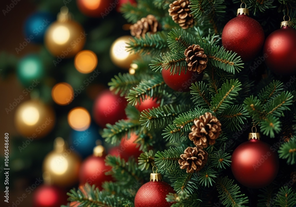 Obraz premium Christmas tree close up