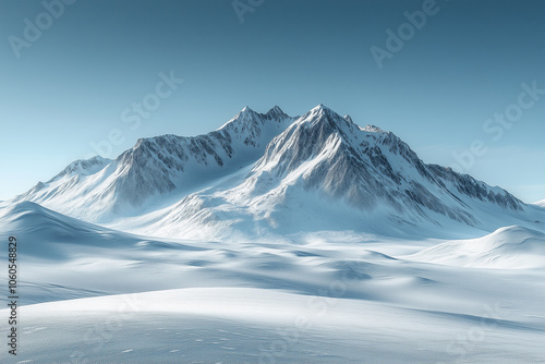 Wallpaper Mural Majestic snow-covered mountains under a clear blue sky create a serene winter landscape, inviting exploration and adventure Torontodigital.ca