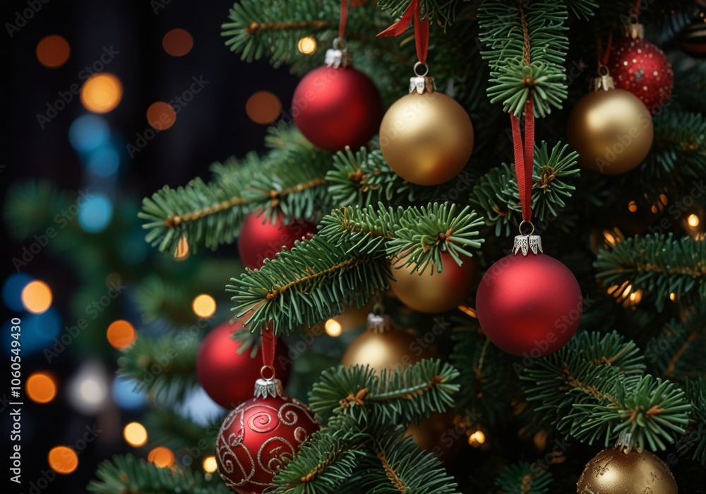 Christmas tree close up Christmas tree close up