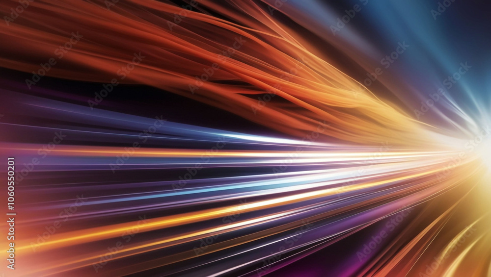 Abstract blurred background with colorful stripes of light on dark orange and black, horizontal lines with gradient effect, glowing and flowing in motion. Abstract blurred background with colorful stripes of light on dark orange and black, horizontal lines with gradient effect, glowing and flowing in motion.
