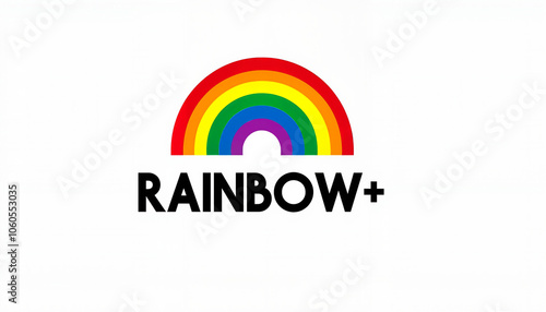 Colorful rainbow arch above the word Free Download Colorful rainbow arch above the word