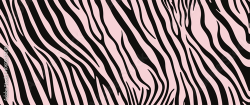 A trendy pink zebra print with geometric black and white stripes, perfect for staying on top of the latest fashion trends, black pink and white zebra pattern