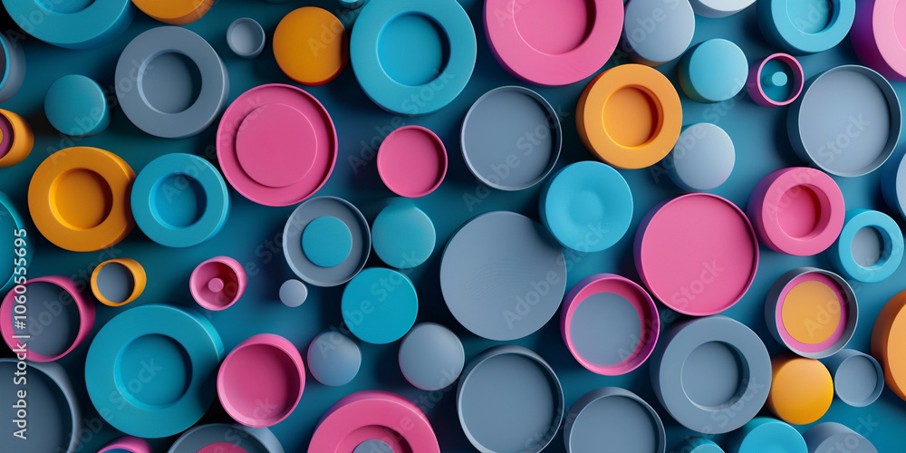 Dynamic and Colorful Circles in an Artistic Arrangement.
Dynamic and Colorful Circles in an Artistic Arrangement.