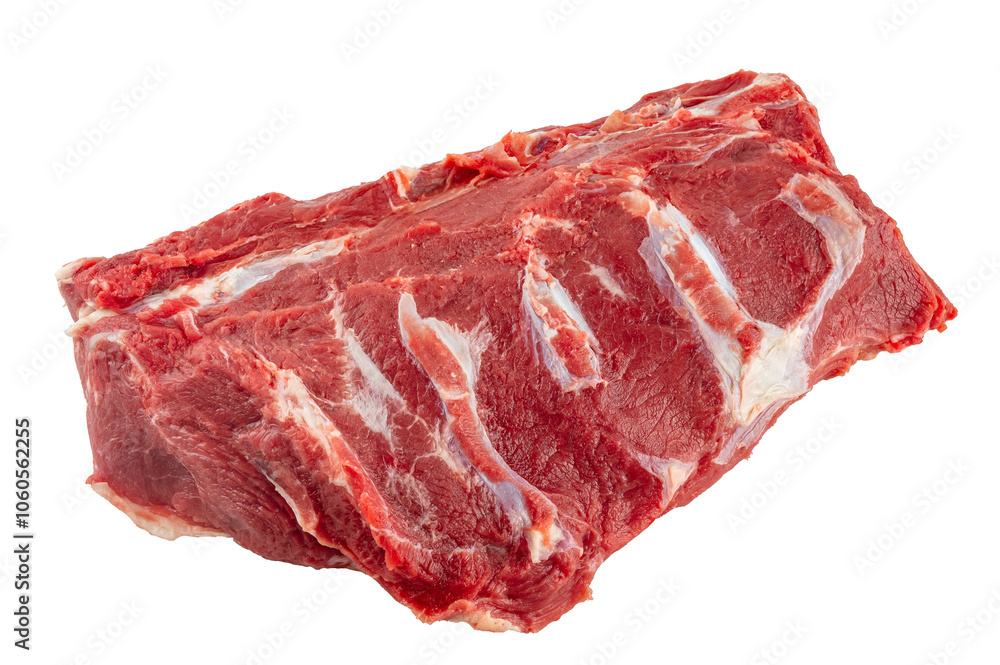Raw beef meat on white background Raw beef meat on white background