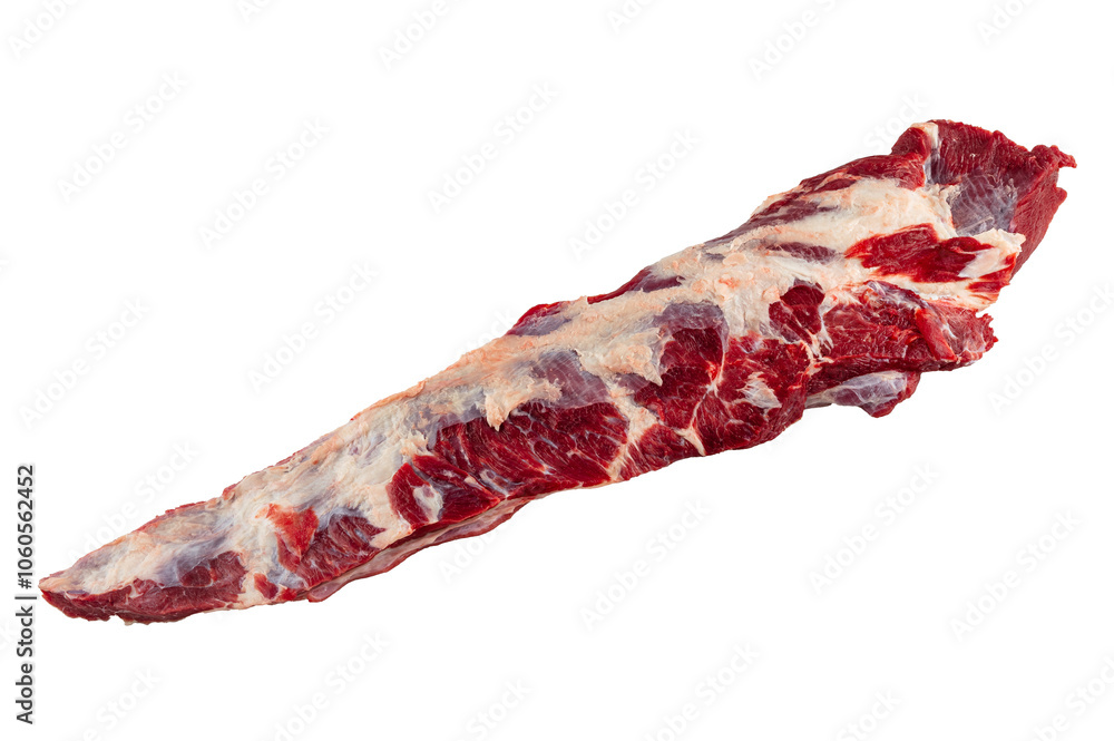 Raw beef meat on white background Raw beef meat on white background