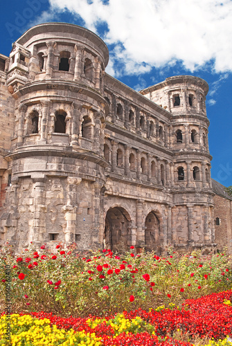 Ancient roman city gate at Trier in Rhineland-Palatinate, Germany