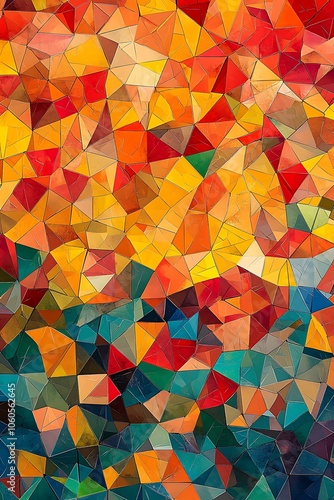 Vibrant colors converge in abstract geometric patterns to create a dynamic visual experience that evokes emotion and imagination