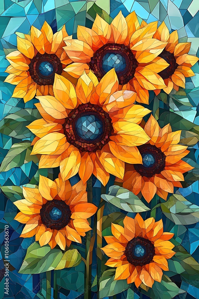 Vibrant sunflowers illuminate nature's beauty with bold colors and intricate patterns capturing the essence of summer's blooming splendor Vibrant sunflowers illuminate nature's beauty with bold colors and intricate patterns capturing the essence of summer's blooming splendor