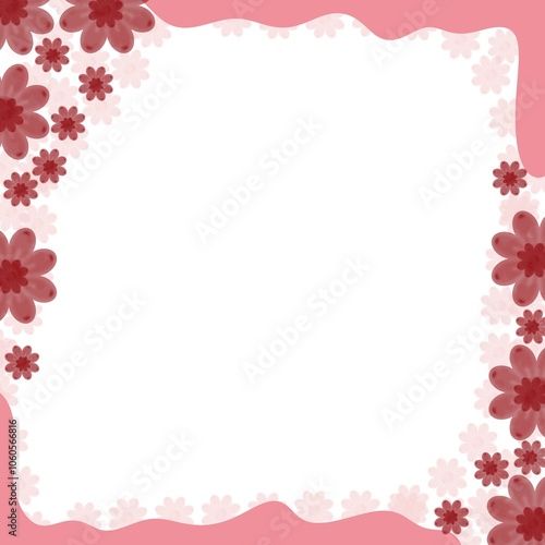 pink flower frame