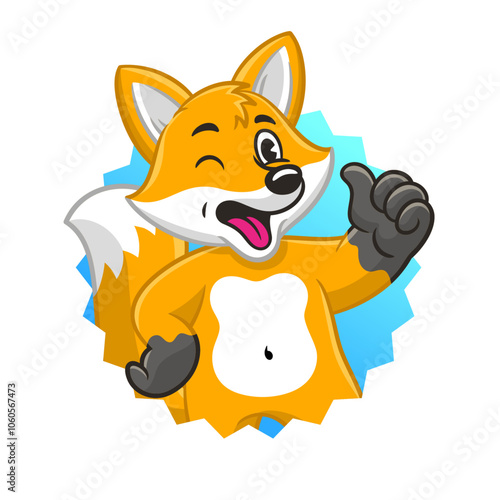 Cheerful Fox Mascot Character Logo