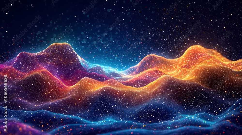 A mesmerizing stock photo featuring a network of glowing 3D circuits suspended in space, intertwining to create a stunning and intricate digital galaxy A mesmerizing stock photo featuring a network of glowing 3D circuits suspended in space, intertwining to create a stunning and intricate digital galaxy