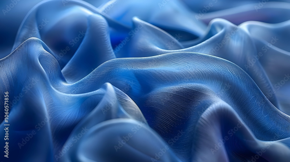 Abstract Blue 3D Rendered Fabric Texture Abstract Blue 3D Rendered Fabric Texture