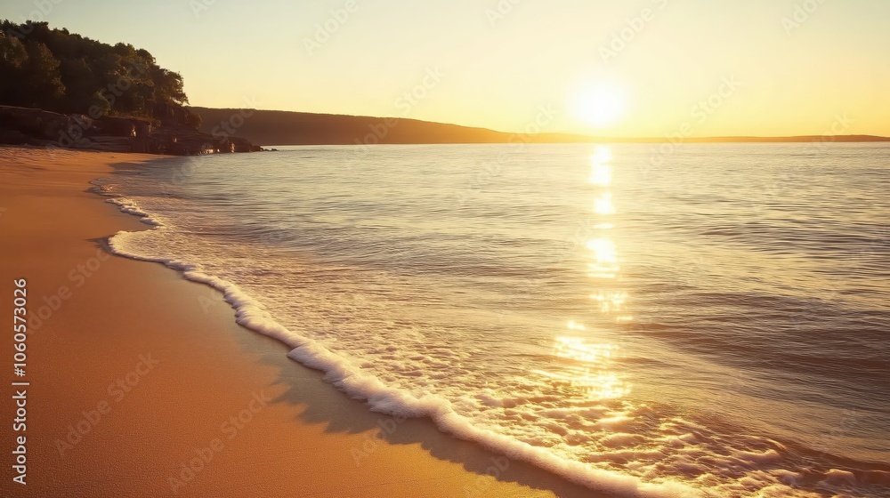 As the sun sets on the horizon, warm golden hues illuminate the tranquil waves gently lapping the sandy shore. The peaceful ambiance invites a moment of serene reflection. As the sun sets on the horizon, warm golden hues illuminate the tranquil waves gently lapping the sandy shore. The peaceful ambiance invites a moment of serene reflection.