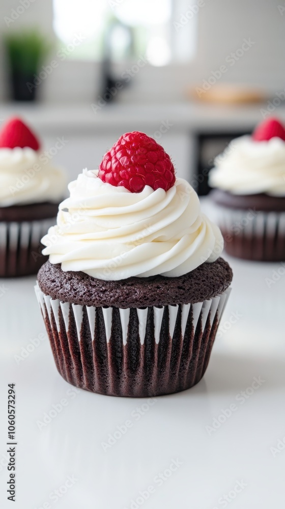 Chocolate Cupcake with Raspberry Frosting Chocolate Cupcake with Raspberry Frosting
