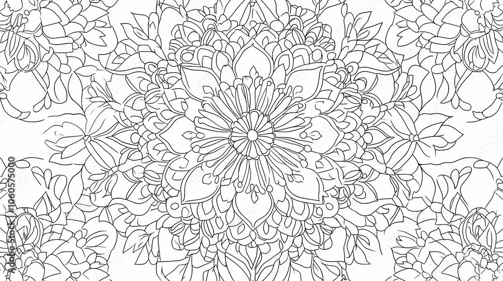 Fototapeta premium seamless floral pattern