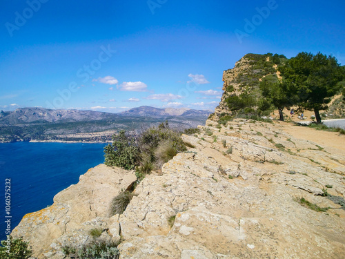 Cliffs and Coastal Escarpments of Cap Canaille with Views over Cassis & the Mediterranean Coast from the Route des Crêtes in the, Provence, France, South Europe photo