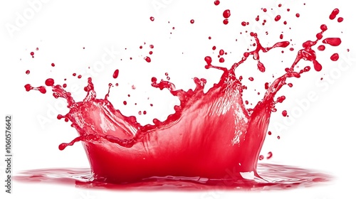 Splash of fresh watermelon juice on white background2 photo