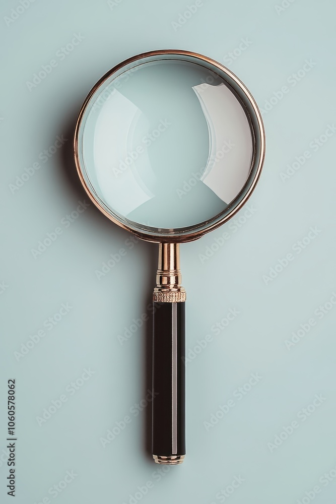Magnifying Glass with Clean Minimalist Background Magnifying Glass with Clean Minimalist Background