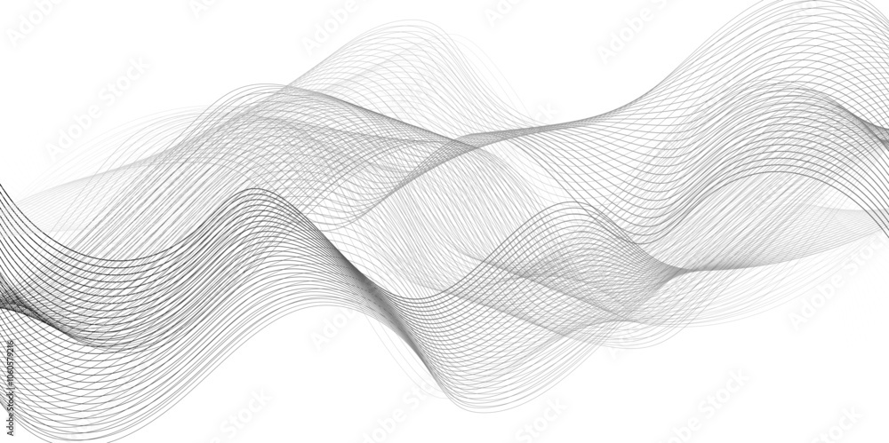 Abstract wave blend lines on transparent background. Design for banner, wallpaper, background and many more. Undulate Grey Wave Swirl, frequency sound wave, twisted curve lines with blend effect.
Abstract wave blend lines on transparent background. Design for banner, wallpaper, background and many more. Undulate Grey Wave Swirl, frequency sound wave, twisted curve lines with blend effect.