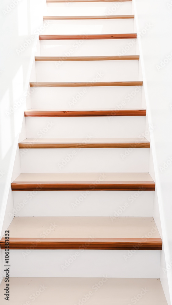 white stairs with brown wood treads white stairs with brown wood treads