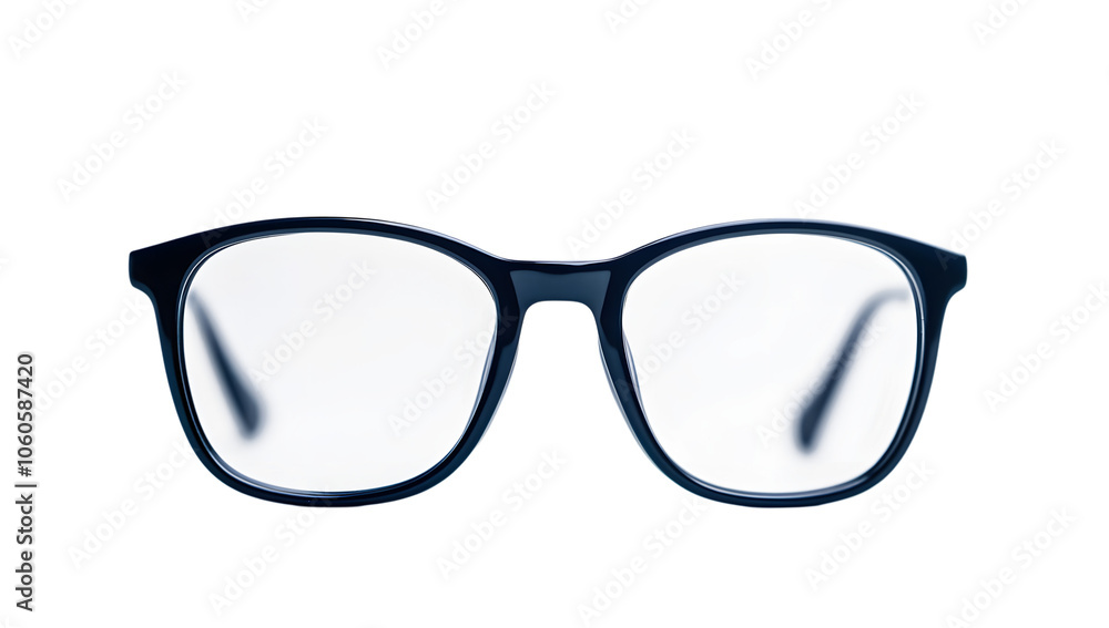 Black-Framed Eyeglasses with Clear Lenses Black-Framed Eyeglasses with Clear Lenses