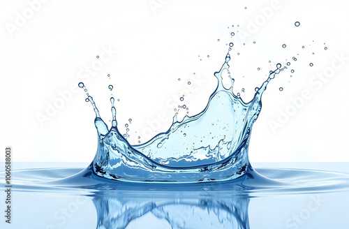 The splashes on the surface of the water are transparent in color