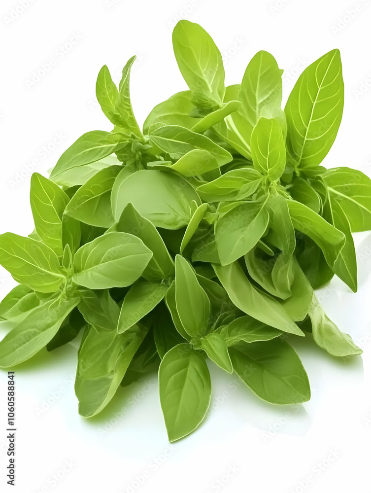 A fresh bunch of vibrant green basil leaves, perfect for culinary use. A fresh bunch of vibrant green basil leaves, perfect for culinary use.