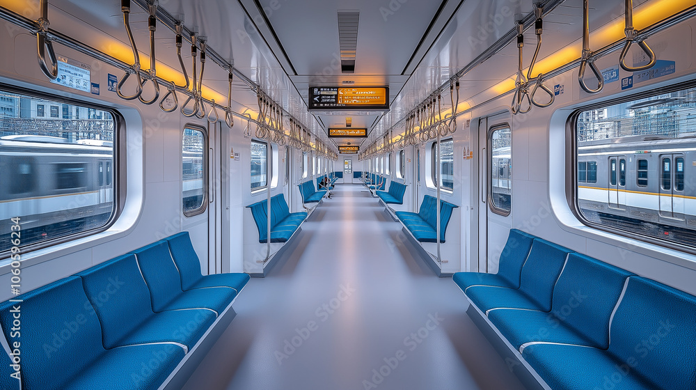 Obraz premium 電車の車内