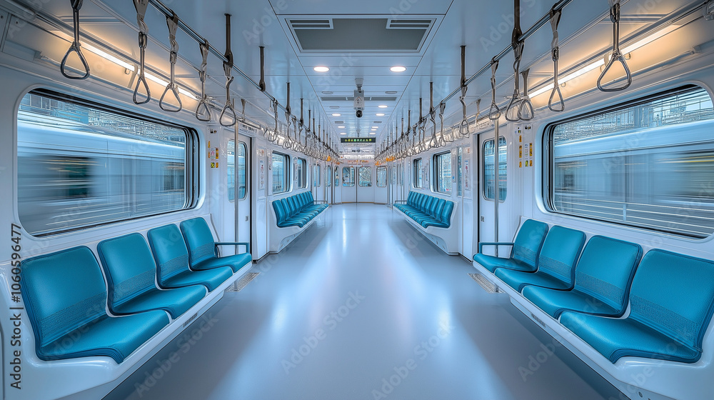 Obraz premium 電車の車内