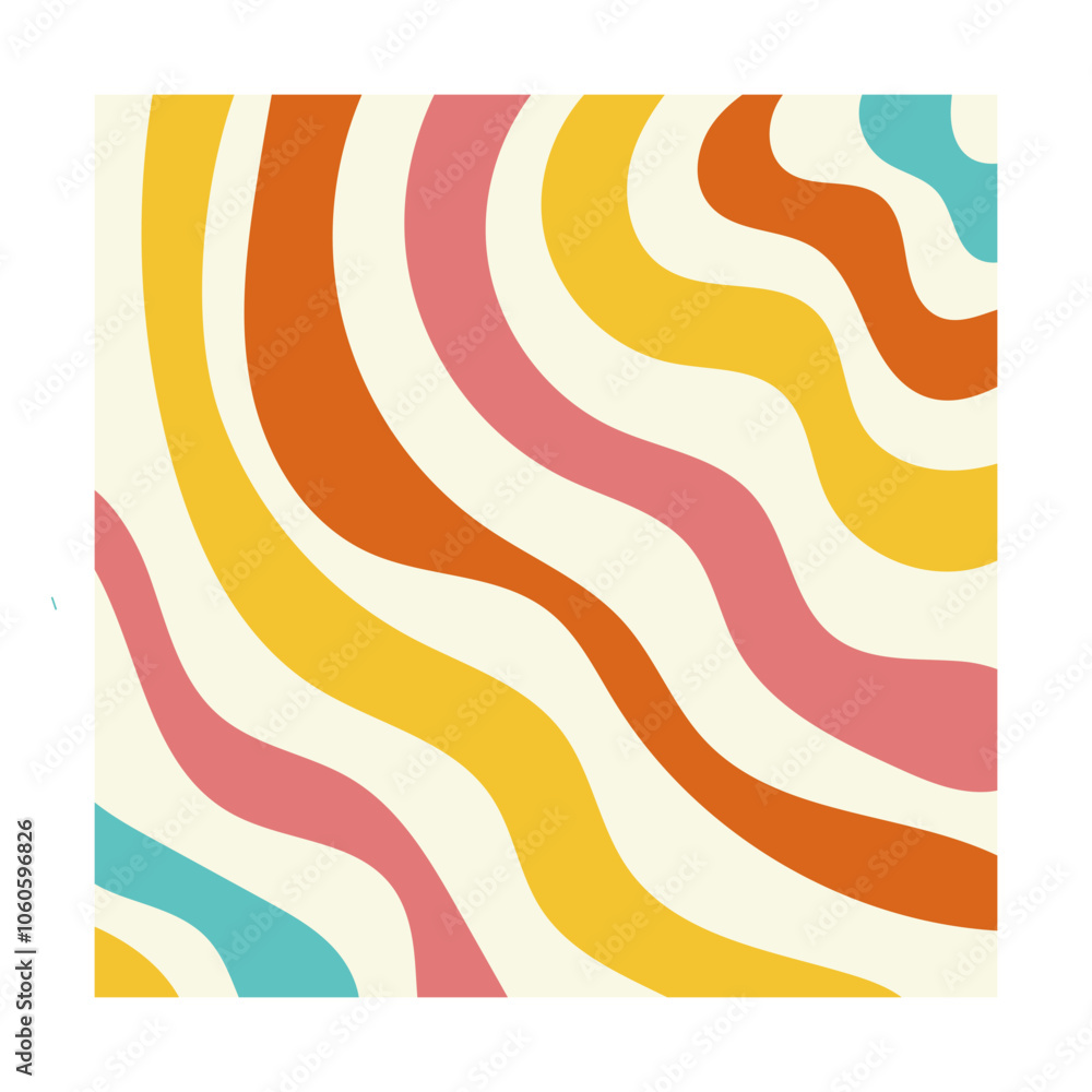 Obraz premium Retro Groovy Pattern