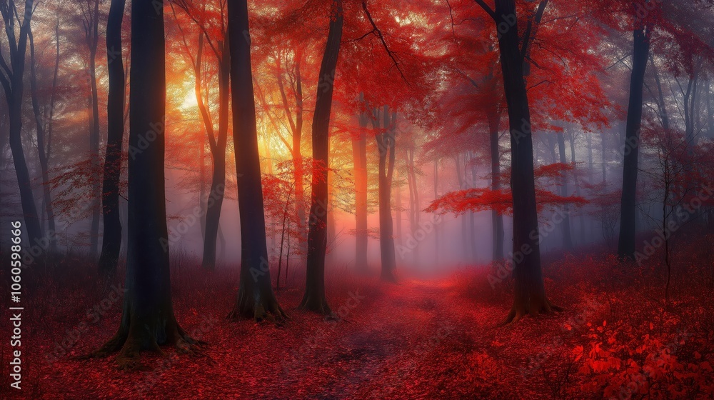 Sunlight breaks through the trees, illuminating a serene forest path. The soft mist adds a mystical quality to the early morning, creating a tranquil atmosphere in nature. Sunlight breaks through the trees, illuminating a serene forest path. The soft mist adds a mystical quality to the early morning, creating a tranquil atmosphere in nature.
