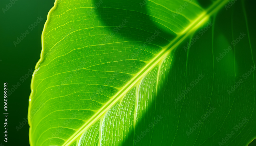 Close-up of vibrant green leaf texture isolated with white highlights, png Close-up of vibrant green leaf texture isolated with white highlights, png