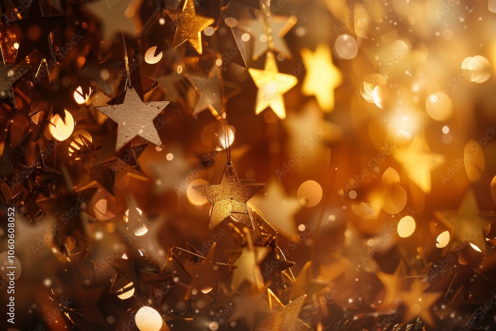 Festive gold stars confetti scattered on vibrant background ideal for celebrations and events. dynamic illustration. star pattern wallpaper. Abstract textured backdrop for digital projects Festive gold stars confetti scattered on vibrant background ideal for celebrations and events. dynamic illustration. star pattern wallpaper. Abstract textured backdrop for digital projects