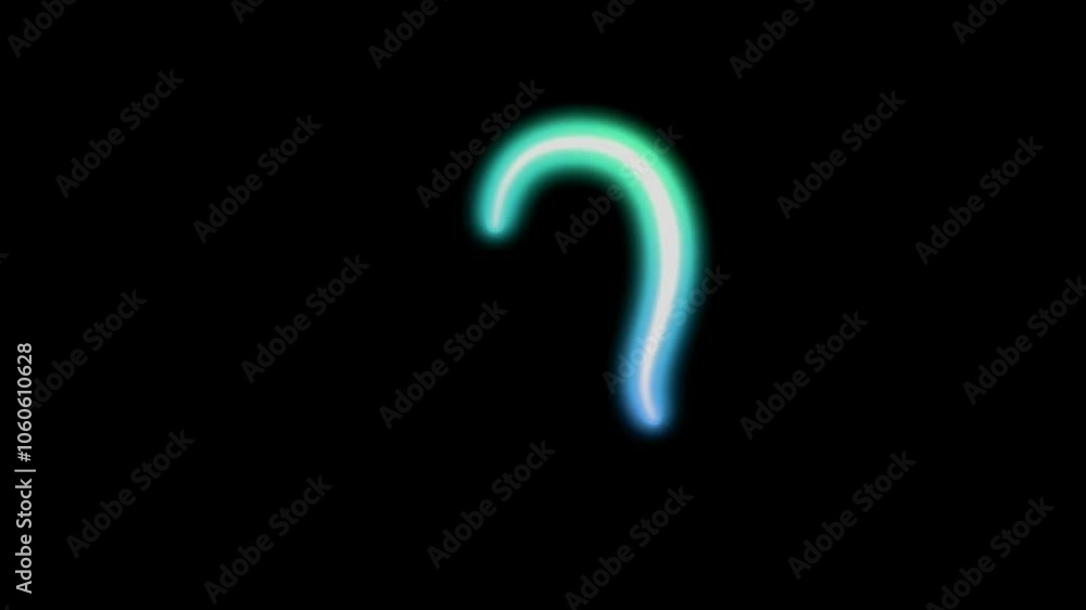 Animation green neon lights heart shape on black background. Animation green neon lights heart shape on black background.