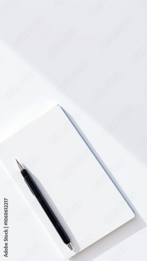 black pen a white notebook ready capture ideas black pen a white notebook ready capture ideas