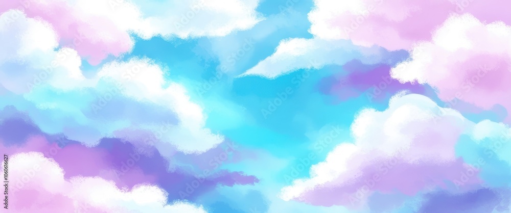 Dreamy sky, pastel clouds, soft watercolor effect, ethereal atmosphere, cotton candy colors, blue and pink hues, wispy cloud formations, serene heavenly landscape, gentle gradient, atmospheric art, ce Dreamy sky, pastel clouds, soft watercolor effect, ethereal atmosphere, cotton candy colors, blue and pink hues, wispy cloud formations, serene heavenly landscape, gentle gradient, atmospheric art, ce