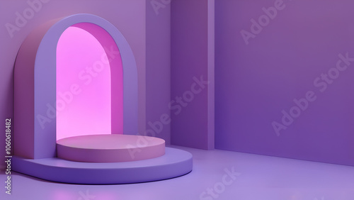Modern 3D Background with Purple and Pink Gradient