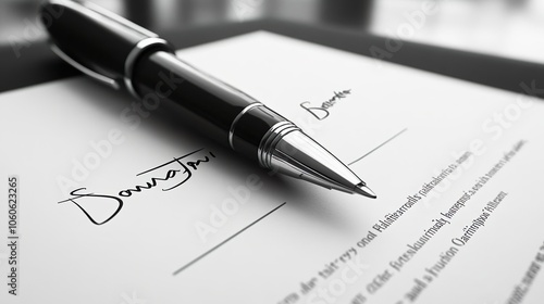 Wallpaper Mural Signing a contract symbolizes a formal agreement between parties solidifying obligations and responsibilities in business dealings. Concept Legal, Contracts, Business, Agreements, Obligations Torontodigital.ca