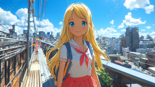 Wallpaper Mural Vibrant Synthwave Cityscape: Neon Anime and Manga Art Torontodigital.ca