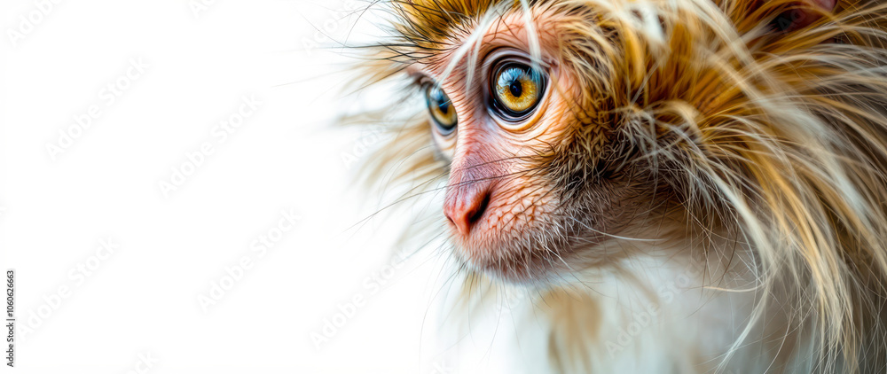 Naklejka premium close- a small primate's face