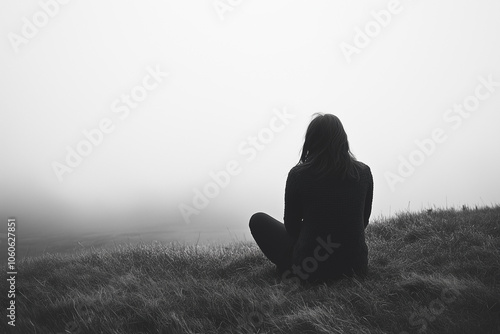 A person in loneliness generate dby AI photo