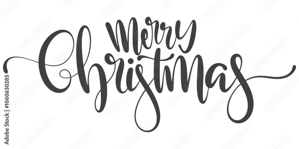 Fototapeta premium merry christmas lettering vector eps