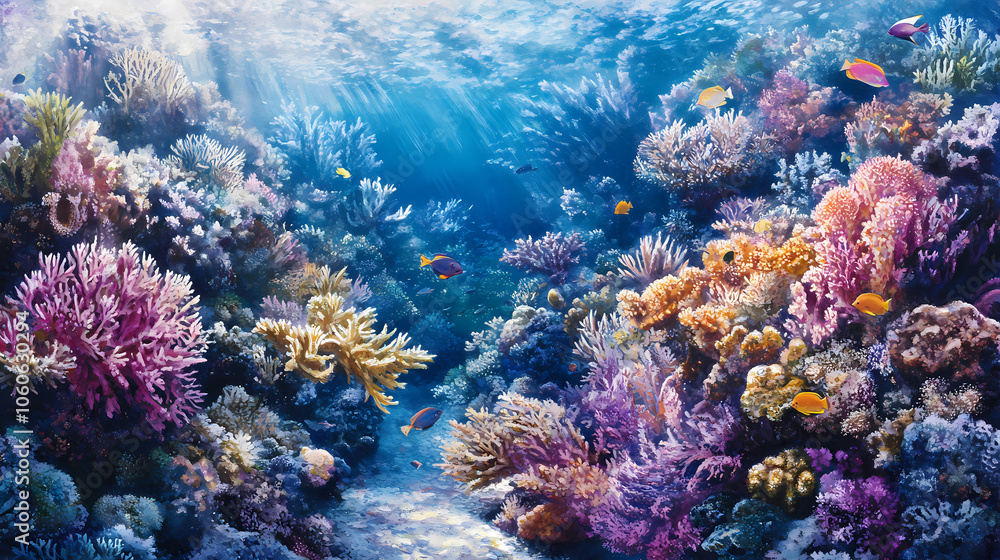 Naklejka premium coral reef