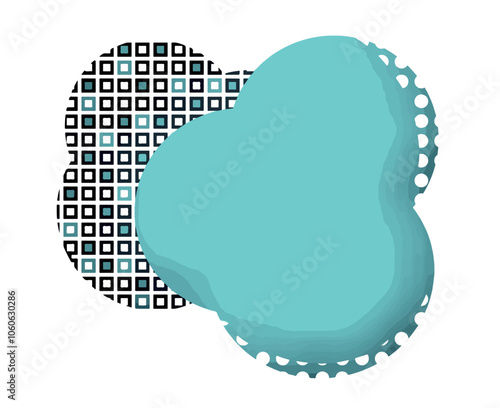 Ilustração vetorial design fundo papel carta circulo bola estilo moderno